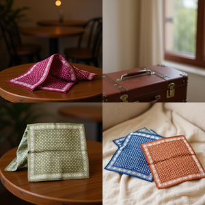 Foulard Quadrato Geometrico Piccolo 70x70cm FULARES 3 Pezzi per Colore - Product Image 2