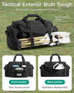 Sac de sport en cuir véritable Spoir Tactical pour <span class=keywords><strong>homme</strong></span>, 22L, sac de voyage avec compartiment à chaussures, 4-en-1, porte-bouteille d'eau de 40 oz - Product Image 6