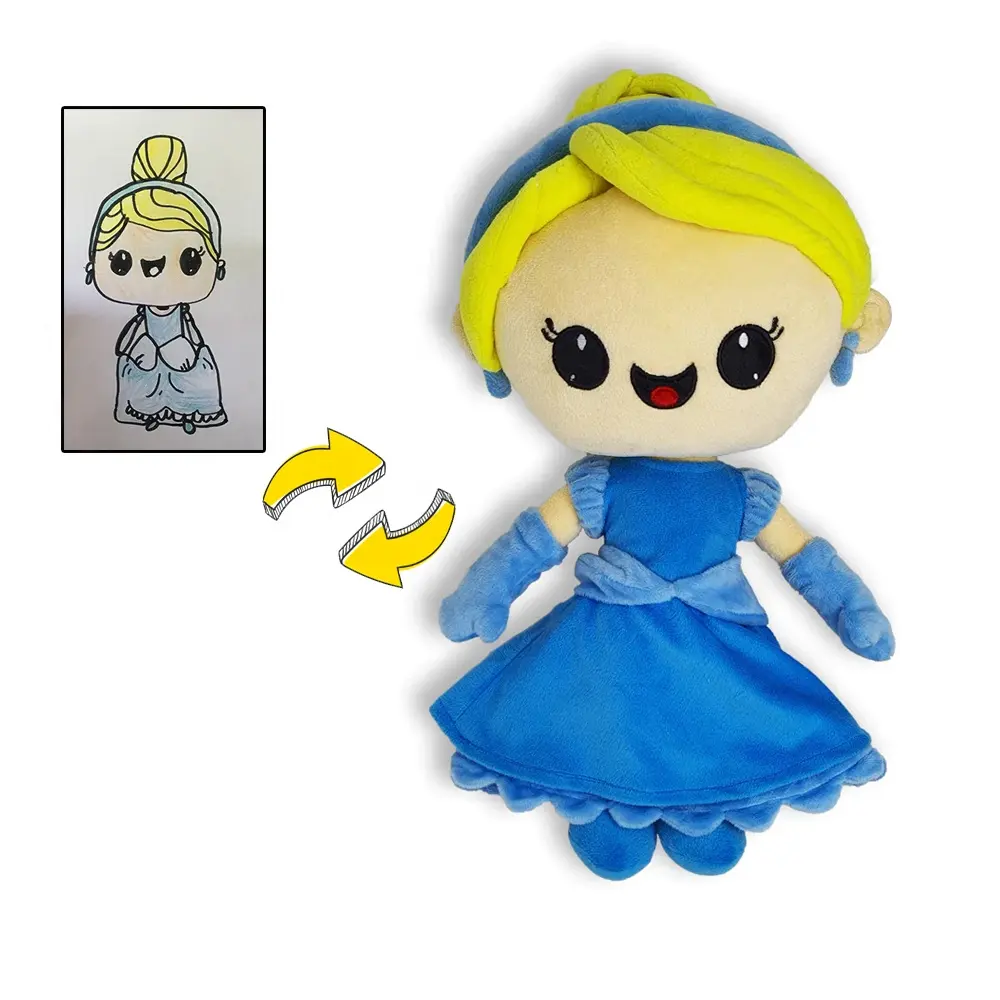 2023 Высококачественная мягкая набивная плюшевая кукла на заказ, игрушки, плюшевая кукла 20 см с логотипом, игрушка от рисования