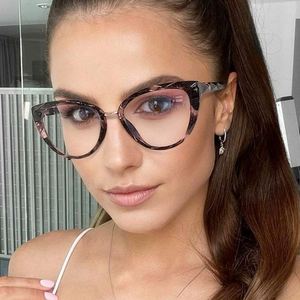 Gafas Ópticas Retro de Moda para Mujer con Logotipo Personalizado, Montura TR90 con Bisagras de Resorte, Diseño Ojo de Gato, Lentes Transparentes con Protección Anti Luz Azul - Product Image 1