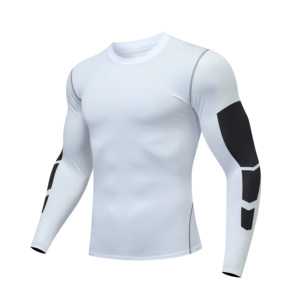 Magliette a Compressione da Uomo a Maniche Lunghe, T-Shirt da Palestra, Top da Corsa, Maglia Intima Sportiva Traspirante - Product Image 1