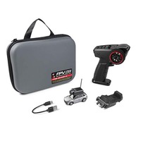 WLtoys 1/64 Mini Voiture RC FPV pour Enfants, 4 Canaux, Télécommandée avec Caméra, Rechargeable, Utilisation Intérieure/Extérieure, Étui de Rangement Portable