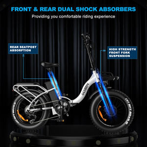 20 Inch 48V 22.5Ah 500W S5 Black White Fat Tire Electric <strong>Bike</strong> Lightweight Shimano 7 Digital Factory Discount for City <strong>Girls</strong> - Product Image 3