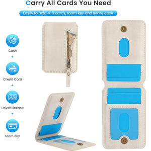 Mobile Phone Bag PU Leather Desktop Phone <strong>Holder</strong> &amp; Card Wallet Strong Magnetic RFID Blocking <strong>iPhone</strong> 17 Compatible Plain Design - Product Image 4
