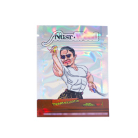 Sacs Mylar Holographiques Uniques à Forme Personnalisée, Découpés sur Mesure, Anti-Odeur, avec Fermeture Ziplock, pour 1g, 3.5g, 7g, 14g – Sacs Mylar à Formes Spéciales et Originales