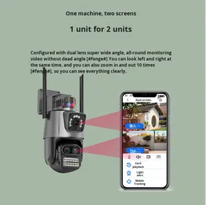กล้องเฝ้าระวังแบบสองตาสำหรับใช้ในบ้านกลางแจ้งกล้อง10x ระบบโทรด้วยเสียงสองทางระบบไฟ LED วิสัยทัศน์ตอนกลางคืน IP65แหล่งจ่ายไฟ DC - Product Image 3