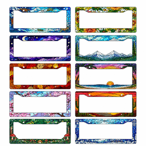 Marcos de Matrícula Personalizados de Aluminio al por Mayor, Diseño Móvil para Autos de EE. UU. y Canadá - 16x31cm, Decoración de Auto con Temática Diwali - Product Image 1