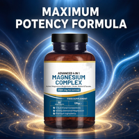 Magnesium Complex 2000mg Tablet Vegan 4 1.400mg Suplemen Makanan Fungsional Otot Elemental Buatan Cina untuk Pria Wanita Harga Pabrik