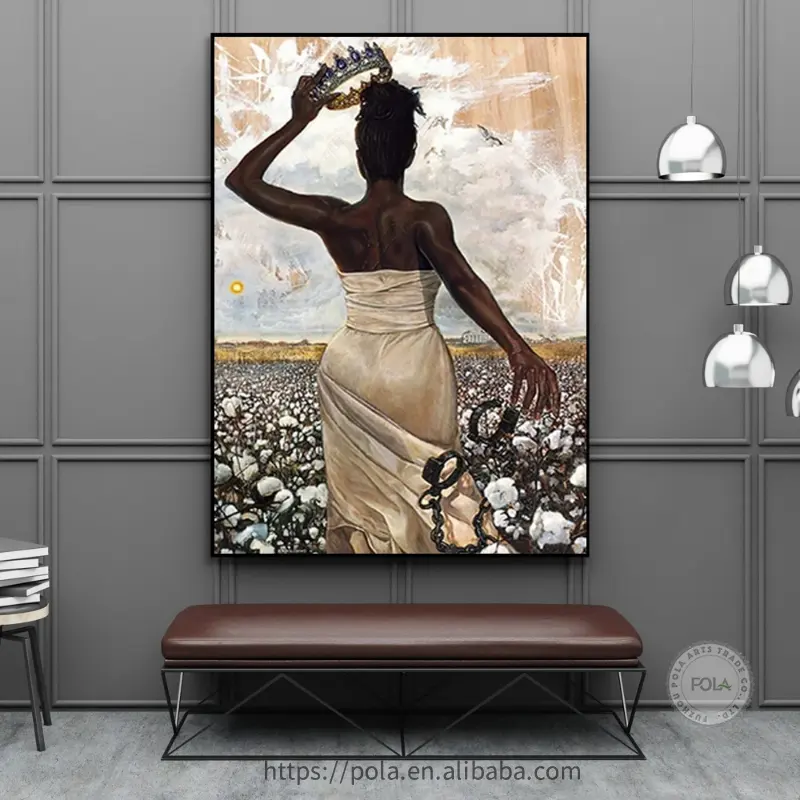 Afrikaanse Koningin Kroon Canvas Schilderij Vrijheid Vrouwen Poster En Prints Nordic Wall Art Foto 'S