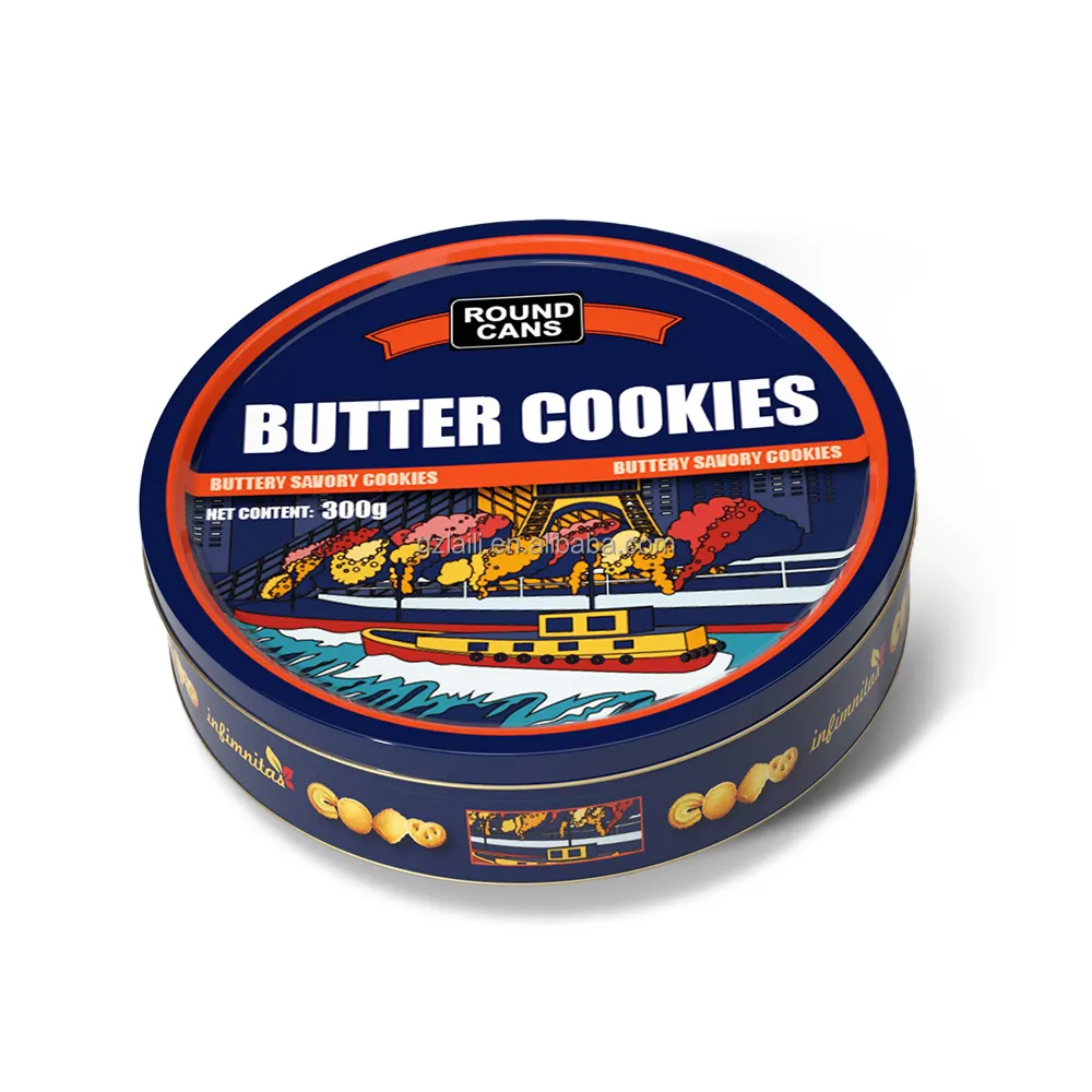 The cookie factory customized logo cookies danish tin butter cookies