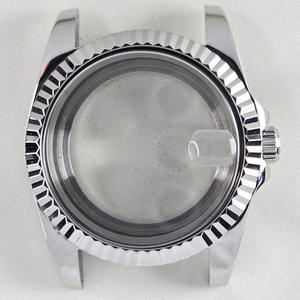 New 39mm 904L Stainless Steel Silver <b>Watch</b> <b>Case</b> with Sapphire Crystal for Waterproof Mechanical <b>Watch</b> Assembly - Product Image 2