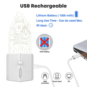 โคมไฟกลางคืนพร้อมเซ็นเซอร์ตรวจจับความเคลื่อนไหวไฟ LED แบบชาร์จไฟได้สำหรับเด็กของขวัญห้องบันไดมุมโคมไฟตกแต่งโต๊ะ - Product Image 3