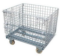 Cage grillagée pour conteneur de stockage industriel