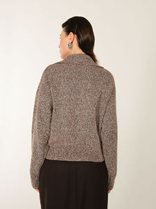Maglione da <span class=keywords><strong>donna</strong></span> con cerniera in maglia a manica lunga <span class=keywords><strong>Cardigan</strong></span> aperto <span class=keywords><strong>Cardigan</strong></span> con tasche - Product Image 4
