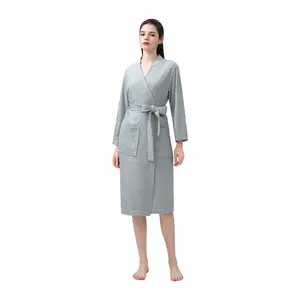 Китайский поставщик Sunhome, махровая пижама с длинным рукавом, халат из полиэстера, женская одежда для сна