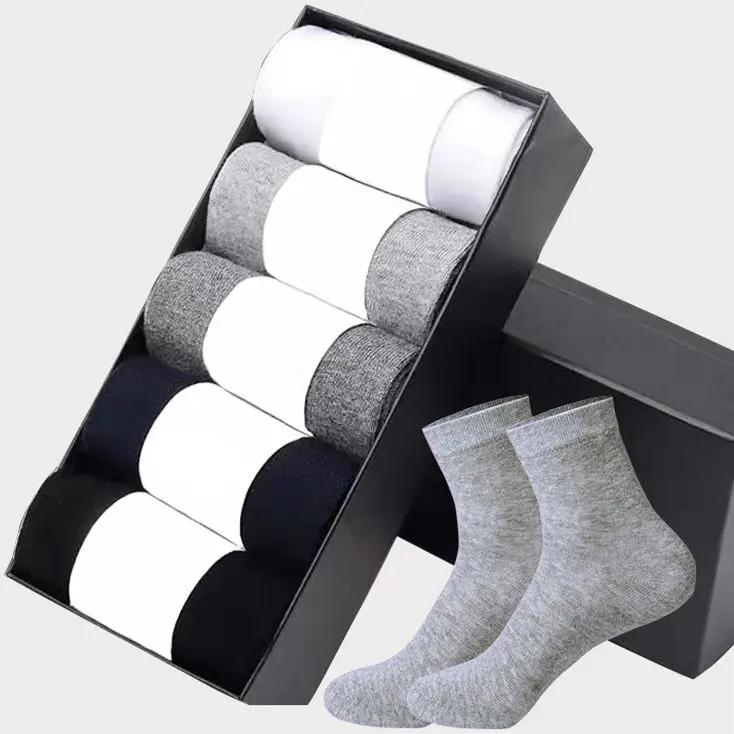 Business Hersteller bequeme Crew einfache einfarbige Socken für Männer/Jungen