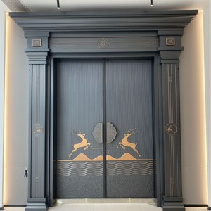 Modern Çin Tasarımından Dökme Alüminyum Giriş Kapısı, Villa İçin Özel Ölçülü Hırsızlığa Karşı Güvenlikli Dış Kapı - Product Image 5