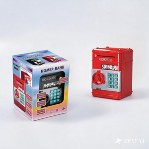 Bambino <span class=keywords><strong>Puzzle</strong></span> educazione giocattoli interattivi sicuri B/O Password elettrica automatico salvadanaio giocattoli russo inglese per bambini - Product Image 6