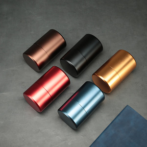 Tarro de aleación de aluminio y titanio sellado de Metal grande personalizado Cubo de granos de café de acero inoxidable Cubo de té con sentido de amortiguación - Product Image 4