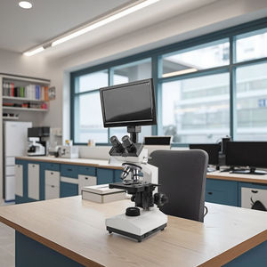 <span class=keywords><strong>Microscope</strong></span> trinoculaire binoculaire numérique biologique avec écran LCD mise au point automatique LED/Source de lumière halogène modèle <span class=keywords><strong>XSZ</strong></span>-<span class=keywords><strong>107BN</strong></span>-T - Product Image 1
