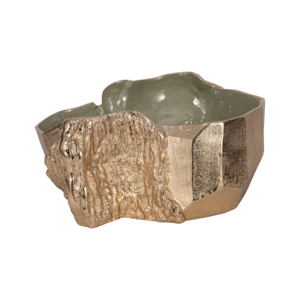 Ciotola Decorativa in Metallo a Forma Libera, Elemento Scultoreo per Arredamento Casa, Centrotavola, Decorazione da Tavolo - Product Image 1