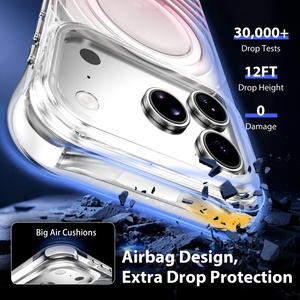 เคสโทรศัพท์ใสลายระลอกน้ำไล่เฉดสีแบบแม่เหล็กสำหรับ iPhone 17 Pro Max รองรับการชาร์จไร้สาย ป้องกันการกระแทก ขายส่ง - Product Image 5