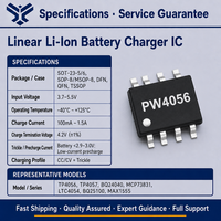 PW4056 1A Circuit intégré de chargeur linéaire pour batterie lithium monocellulaire 4.2V CC/CV SOP-8 SMD, puce de gestion d'alimentation USB, vente en gros en stock