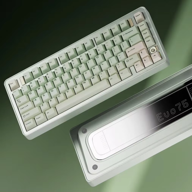 Premium EVO75 75% Custom Mechanical Keyboard CNC 6063 Aluminum, Tri-mode (Wired/BT/2.4G) Hot-swap RGB, QMK/VIA for Gaming/Office