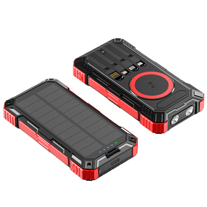 แบตเตอรี่สำรองพกพา 20000mAh เครื่องชาร์จไร้สาย แบตเตอรี่สำรองสำหรับโทรศัพท์มือถือ ชาร์จเร็ว พร้อมสายชาร์จในตัว 4 เส้น - Product Image 1
