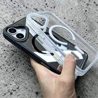 Coque vierge DIY 2-en-1 en TPU et PC pour iPhone 17/17 Pro Max avec plaque arrière magnétique interchangeable