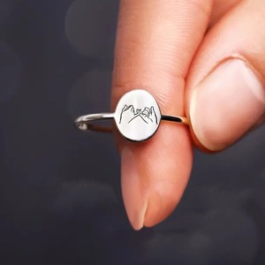 T0546 Anello per Coppie in Acciaio Inossidabile, Design Moderno Unisex, Regalo alla Moda, Anelli dal Design Semplice - Product Image 1