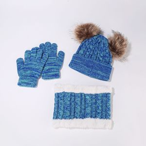<span class=keywords><strong>Bonnet</strong></span> Chaud d'Hiver en Tricot Épais Doublé Polaire pour Bébé, <span class=keywords><strong>Ensemble</strong></span> <span class=keywords><strong>de</strong></span> <span class=keywords><strong>Gants</strong></span> Chauffants pour le <span class=keywords><strong>Cou</strong></span>, <span class=keywords><strong>Bonnet</strong></span> avec Pompon en Crochet pour Enfants - Product Image 5
