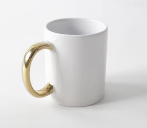 Mug en céramique à sublimation de 11 oz avec poignée dorée, personnalisable, vente en gros - Product Image 3