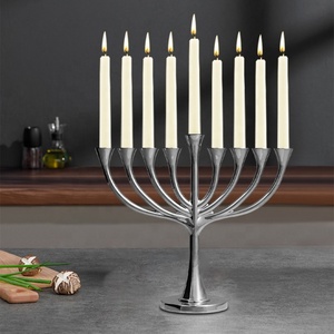 <span class=keywords><strong>Menorah</strong></span> de Hanukkah de Nueve Ramas, Candelabro Judío, Duradero, Religioso, Judaica, Serigrafiado, Color Personalizable - Product Image 4