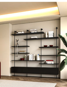 Libreria a parete integrata in stile italiano partizione regolabile libreria creativa multistrato per archiviazione di libri minimalisti - Product Image 6