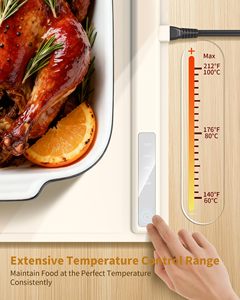 Curled Square Portable Touch Control Adjustable Temperature Household Dining Table Warm Board Silicone Material Odor-free and Ea - Product Image 4