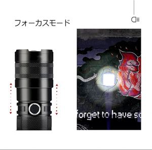 High Lumen 1680 Lumens Tactical Rechargeable USB Flashlight Adjustable Beam 4 Modes 3x18650 Battery Aluminum Alloy IP44 1000M+ - Product Image 4