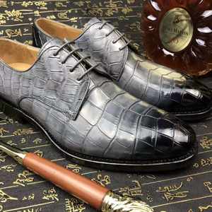 Goodyear Elegant Dresses <strong>Tuxedo</strong> <strong>Shoes</strong> Top Grade crocodile Leather Business Man <strong>Shoes</strong> Luxury alligator Skin Formal <strong>Shoes</strong> <strong>Men</strong> - Product Image 2