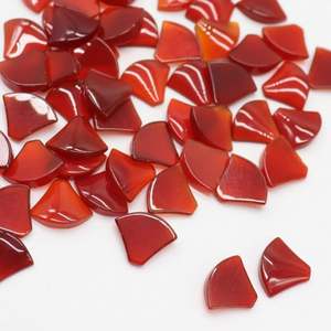 Usine prix de gros forme de jupe en agate rouge naturelle pour pendentif bricolage - Product Image 5