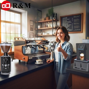 Máquina de Café Espresso Profesional Pequeña, Compacta, de Dos Grupos, para Baristas - Product Image 1