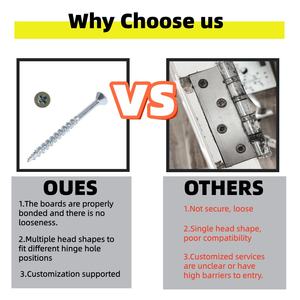 <span class=keywords><strong>Viti</strong></span> <span class=keywords><strong>per</strong></span> Cerniere in Acciaio Personalizzate 9 X 3 Pollici, Finitura Nichel Argento, <span class=keywords><strong>Viti</strong></span> <span class=keywords><strong>per</strong></span> <span class=keywords><strong>Legno</strong></span> e Truciolato con Testa Phillips, 24 Pezzi/Sacchetto, Confezione OEM - Product Image 3