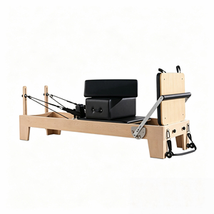 Cama de Pilates Deslizante para Ejercicio Corporal en Casa, Reformer de Pilates de Madera de Arce para Estudio de Yoga - Product Image 1