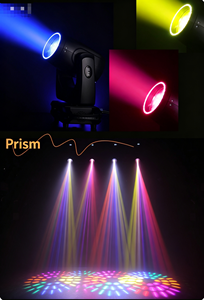 Projecteur à tête mobile Sharpy Beam 350W 14r, anneau halo RGBW 3-en-1, super lumineux, prisme circulaire à 24 facettes, DMX512 E27 90 CRI, pour discothèque - Product Image 4