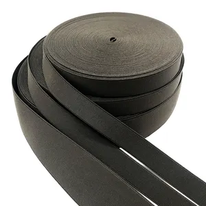 Hot Selling 1.5cm 2cm 2.5cm 3cm Wide In Stock Solid Black White Jacquard Dyeing Color Nylon Elastic Webbing For Hair Band