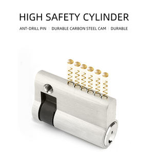 उच्च सुरक्षा <span class=keywords><strong>40</strong></span>/45 मिमी मोर्टिज लॉक के लिए कुंजी ठोस पीतल आधा सिलेंडर उपयोग के साथ - Product Image 3