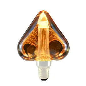 Herz Stil personal isierte Acryl Nacht lampe 3w ac220 Volt e27 Großhandels preis Universal Base Scheinwerfer LED Energie spar lampe