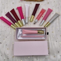 Kit de gloss à lèvres 2 en 1 en tube souple, marque privée personnalisée, crème hydratante, crayon à lèvres mat, maquillage pour les lèvres longue tenue