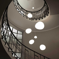 Lustre pour escalier à double étage, suspension LED en acrylique, durée de vie de 80 000 heures, pour salon, chambre, comptoir de bar, style italien