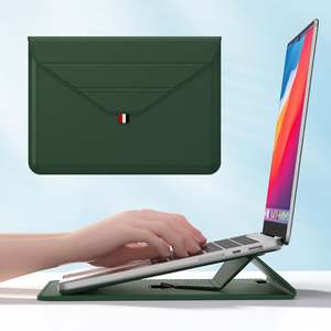 Sac en cuir Pu pour ordinateur portable avec support 2 en 1 sac à dos de luxe étanche ordinateur de bureau sacs d'affaires simples couvre Dnb18 Laudtec - Product Image 1