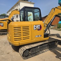 Mini-excavatrice hydraulique d'occasion CAT 305.5E2 modèle 305.5 de 5,5 tonnes pour travaux de jardinage et de construction agricole